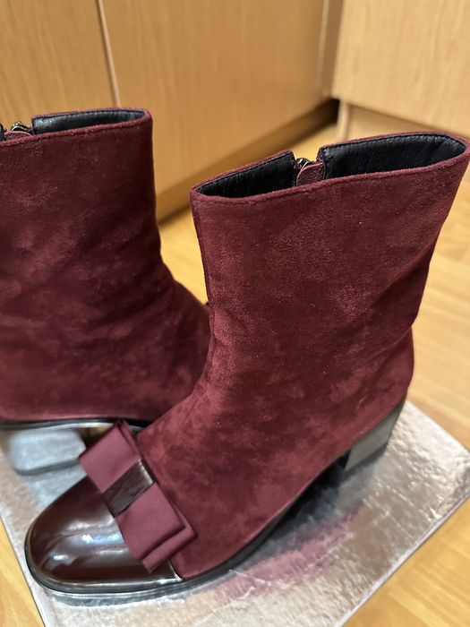 Ботильоны в бордовом цвете 39 размер