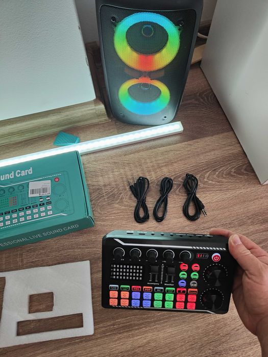 Placa de sunet externa cu efecte de sunet Live Karaoke TikTok Podcast , Modificare Voce