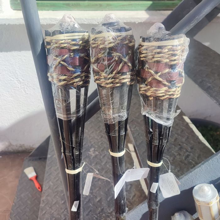 Градински факли от бамбук