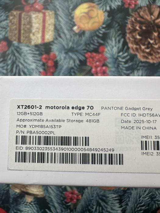 НЕОТВАРЯН Motorola Edge 70 12/512gb Сив или Зелен