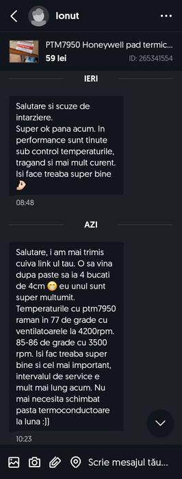 pad termic PTM7950 Honeywell 100% Original