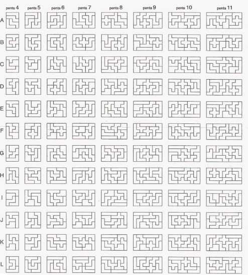 Разграфен модел KATAMINO  Катамино пентамино дървена логическа игра