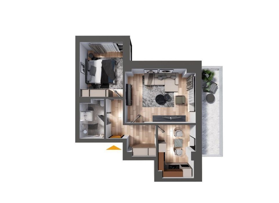Apartament  2 camere Nicolina , 67 metri, etaj 2 Cod:158810