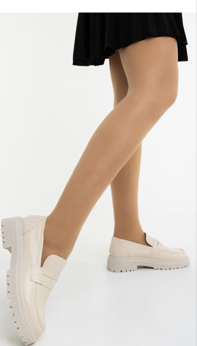 НОВИ! Дамски бежови мокасини