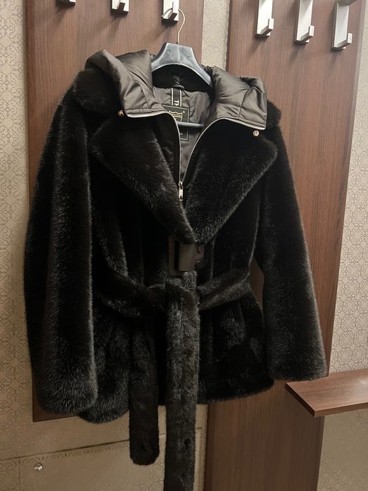 Кожено зимно палто