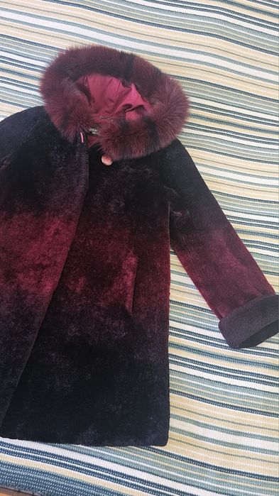 Шуба мутон / цигейка, размер 44-46