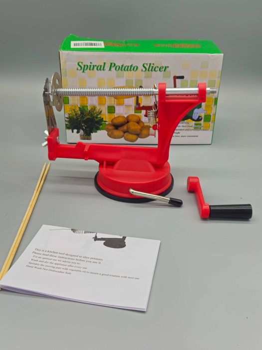 Ръчна спирална резачка за картофи,краставици и др.  с вакуумна основа