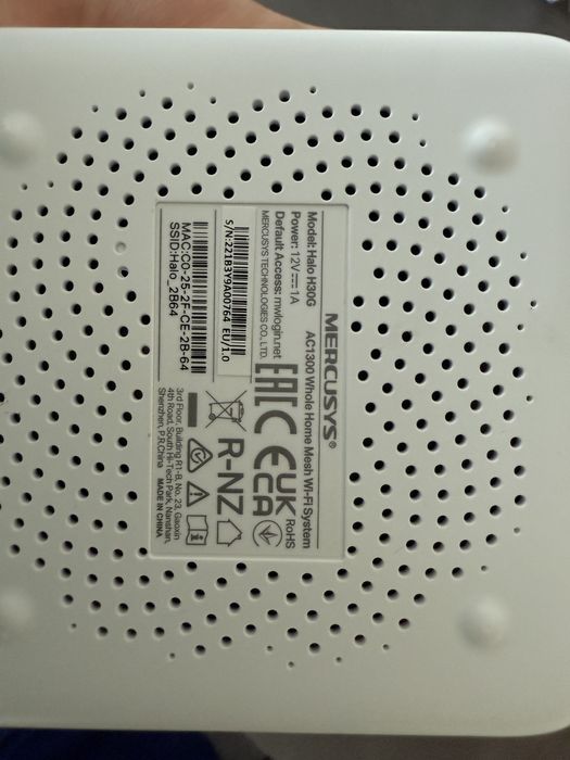 2 buc Mesh Wi-Fi Mercusys Halo H30G AC1300