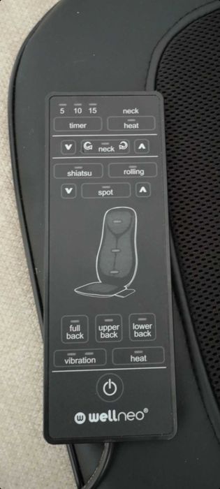 Husa masaj Wellneo 4 in 1 aparat shiatsu lombar cervical cu incalzire