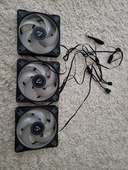 3 Ventilatoare ARCTIC P12 PWM PST A-RGB 0dB, 120mm