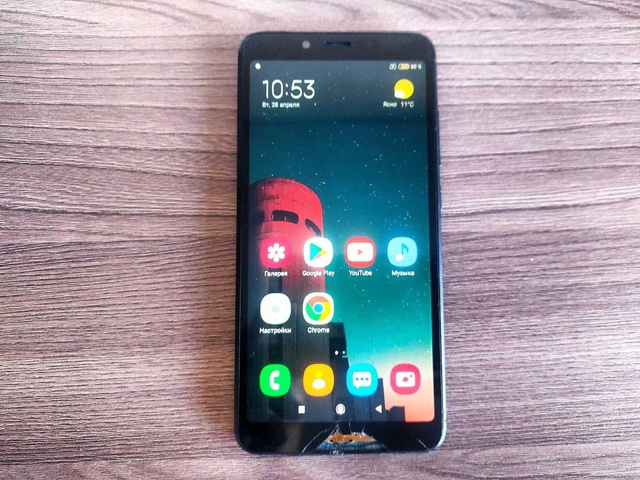 Продам смартфон Xiaomi Redmi 6A, 16ГБ, черный, 2 сим, рабочий