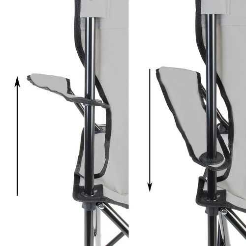 Рибарски стол, сгъваем стол с поставка за чаша, до 100 кг, Trizand