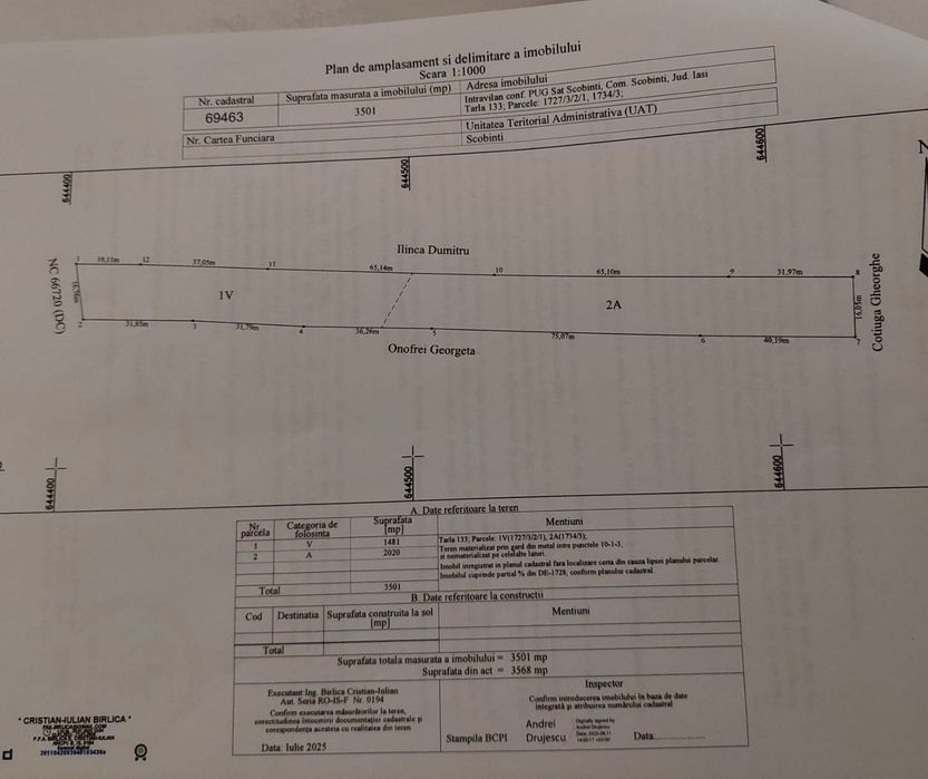 Teren intravilan in Scobinți