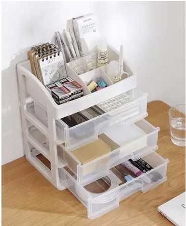 Органайзер с 3 чекмеджета за бюро и козметика