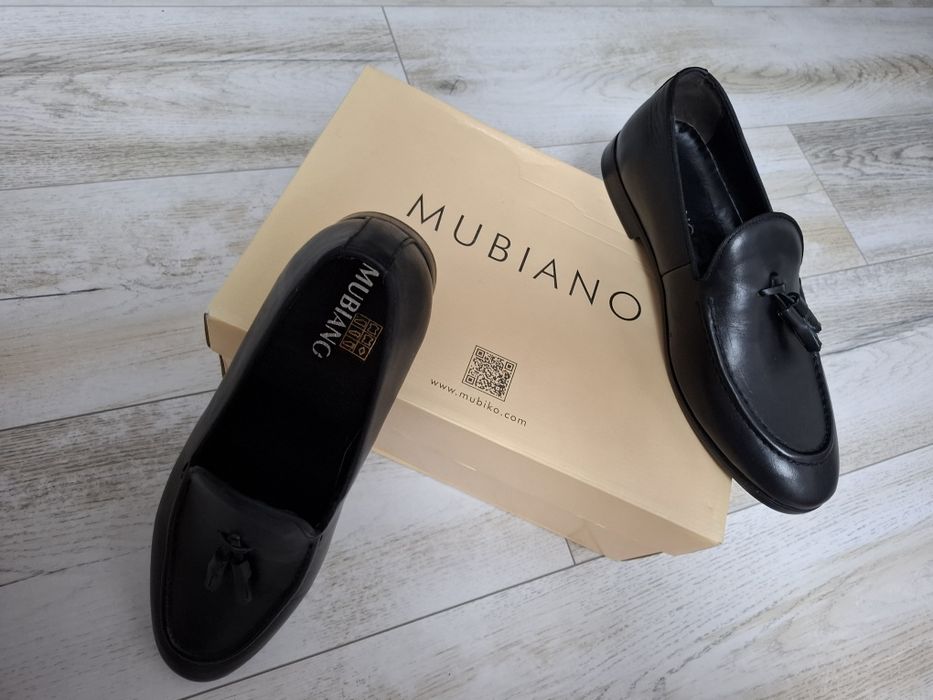 Pantofi/mocasini Mubiano piele neagra