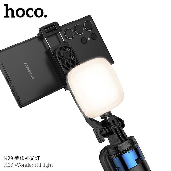 Hoco K29 Мини селфи-лампа 9 уровней яркости 2700K–6500K iPhone 16 17