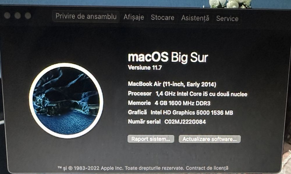 Macbook air 2014 i5 1.4 4gb husa