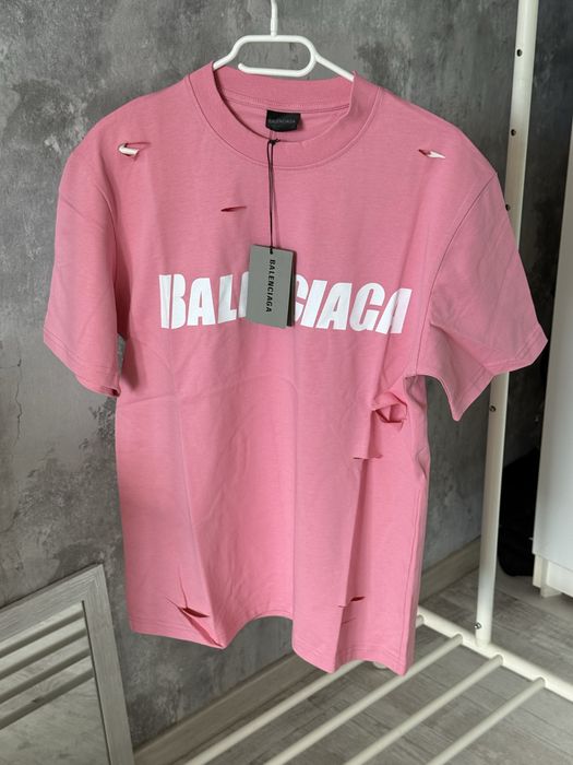 Balenciaga Ripped Pink T-shirt