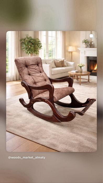 Кресло-качалка из дерева
