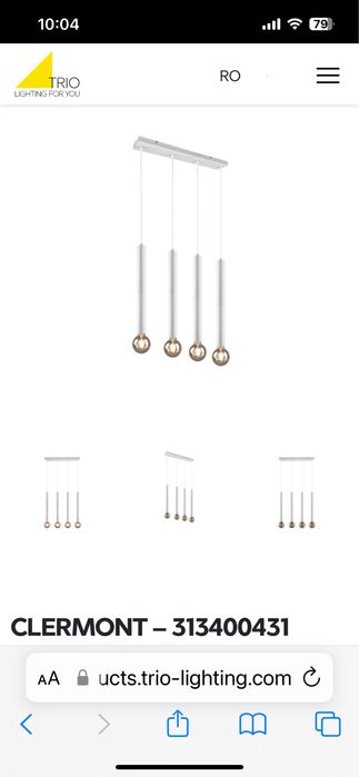 Vand lustre Trio lighting for you