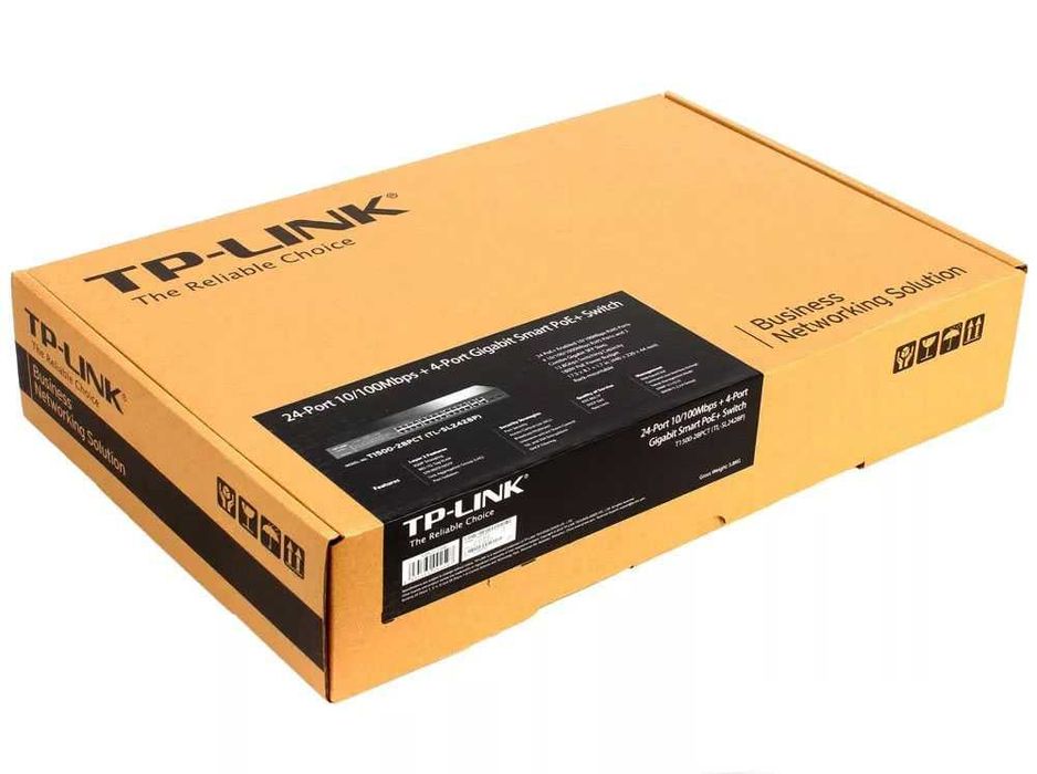 24 портовый гигабитный управляемый PoE switch TP-Link TL-SG2428P