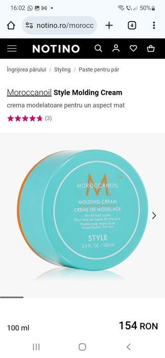 Moroccanoil Style Molding Cream
crema modelatoare pentru un aspect ma