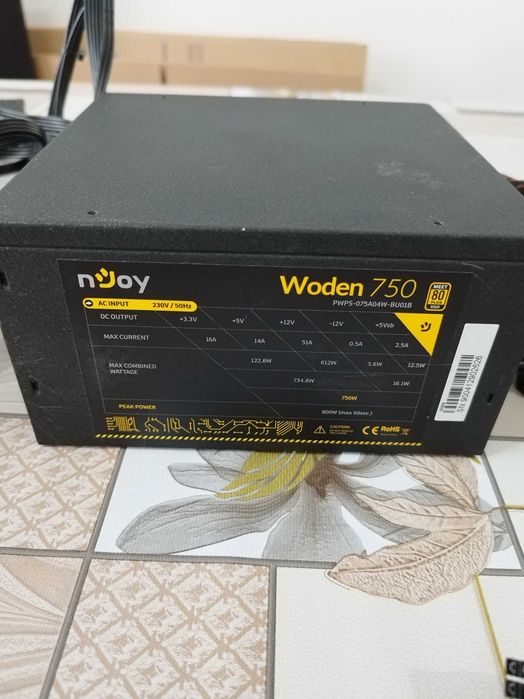 Sursa pc njoy Woden 750 . 80 plus gold
