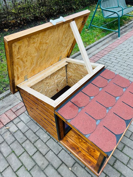 Cușcă de câine PREMIUM cu terasă  izolată, cu sau fără încălzire