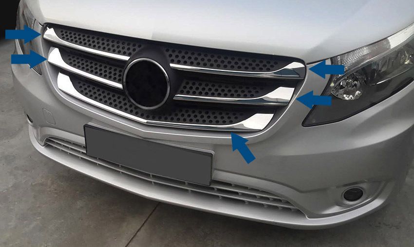 Ornamente inox grila Mercedes Vito W447 2014-2020