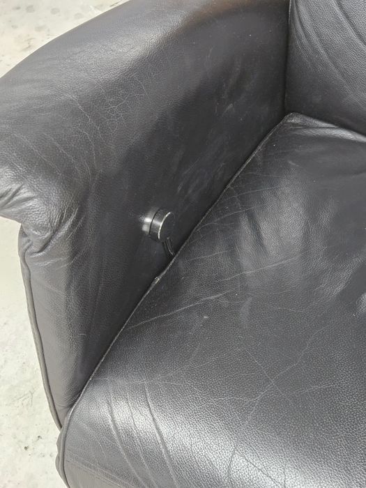 Кожен релакс фотьойл-въртящ