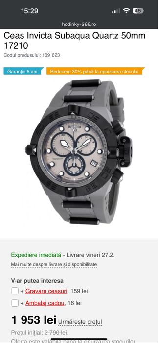 Ceas invicta diver 17210