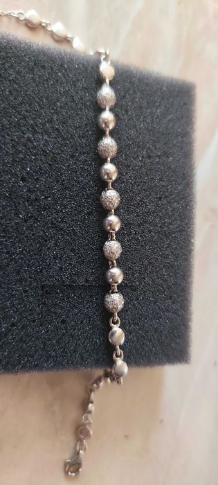 Ефектна сребърна гривна 16+5