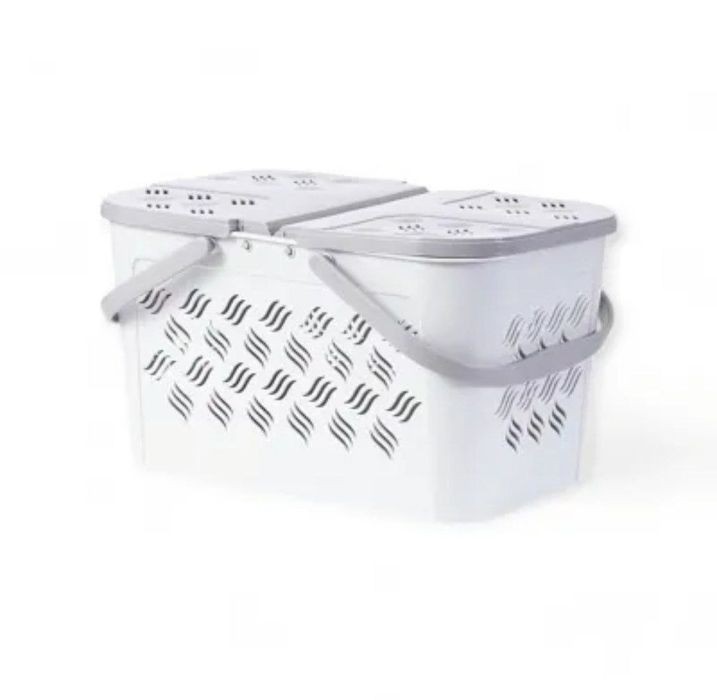 Корзина для хранения пластиковая с ручками и для пикника для покупок