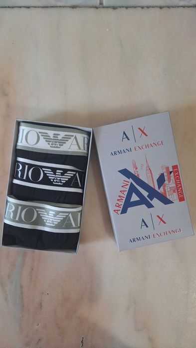 Boxeri Armani Exchange set de 3 perechi