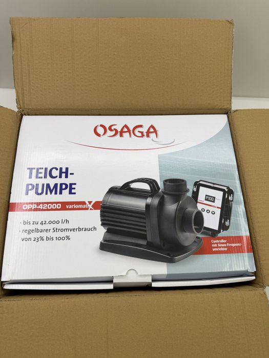 Pompă NOUĂ OSAGA OPP-42000 VarioMatix, 42.000 l/h, debit reglabil, controller inclus, pentru iaz și cascadă