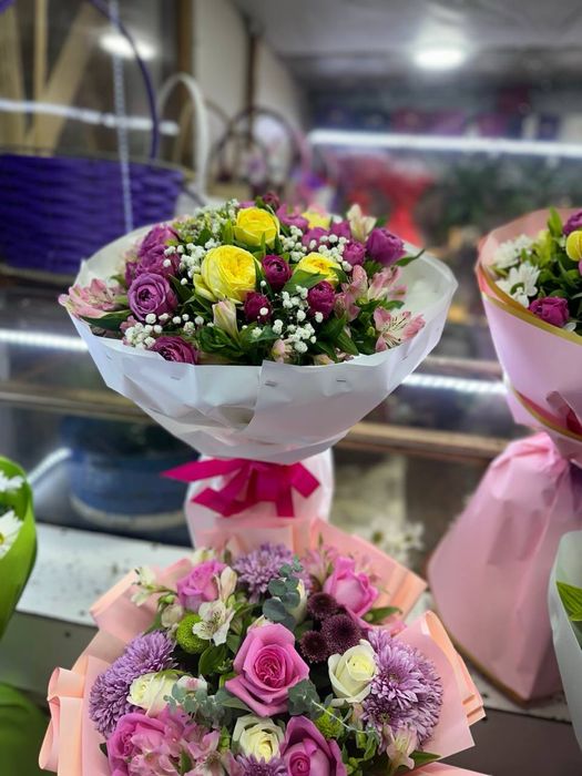 pionavidniy roza buket bables atirgul kelin gul