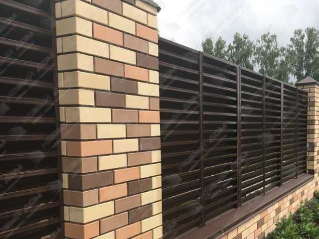 Забор жалюзи из металла