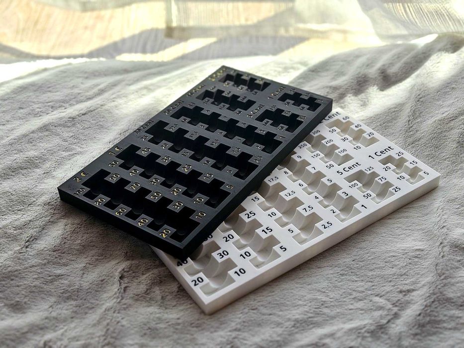 Монетник Евро монети с износоустойчив текст и цифри / Euro Cent Coins