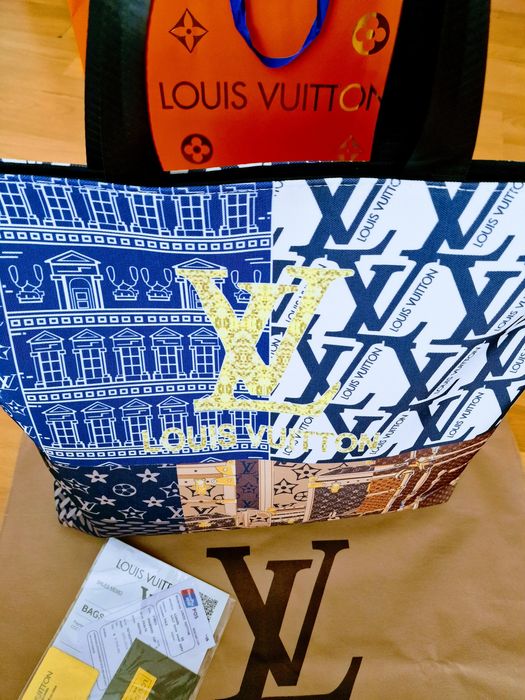 Geanta damă Louis Vuitton Maxy, material textil,saculet, etichetă