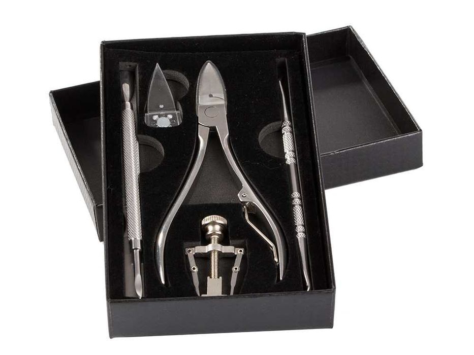 Trusa Manichiura Pedichiura Profesionala Unghii Incarnate 6 Piese Inox