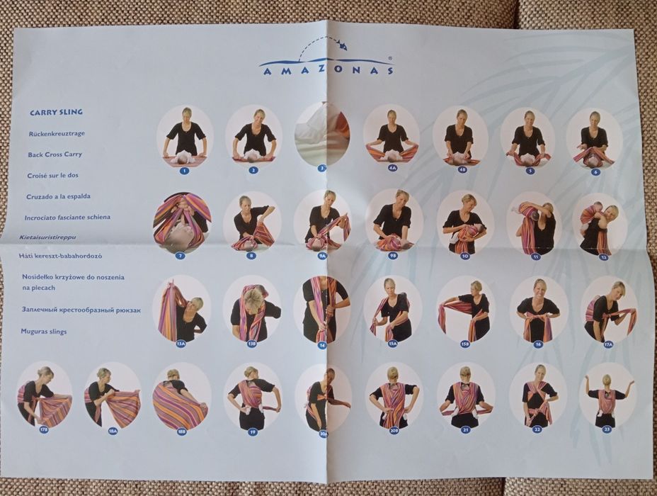 Wrap tesut+sistem de purtare  si suport de vanita bebe