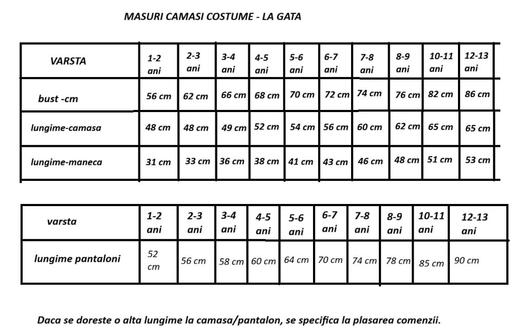 Costum popular pentru băieți