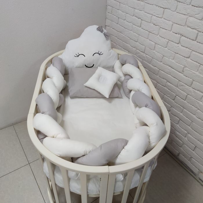 Бортики косичка для кроваток