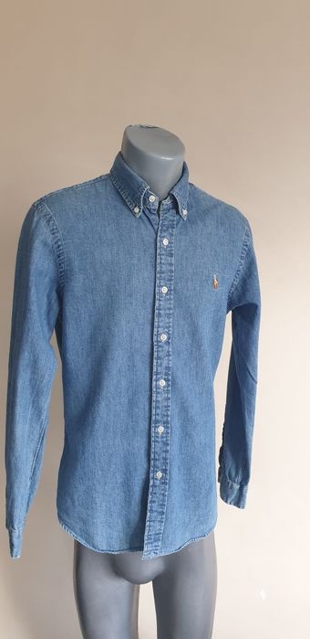 POLO Ralph Lauren Slim Fit Cotton / M ОРИГИНАЛ! Мъжка Дънкова Риза!