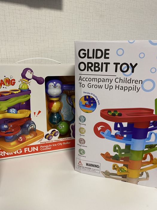 Бебешки/детски играчки - количка за пазаруване, куб, пързалка