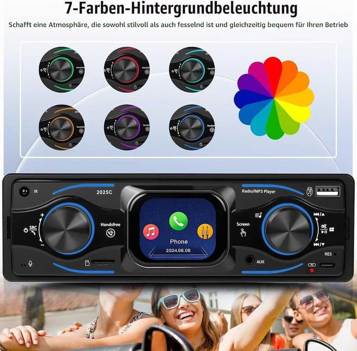 Автомобилен MP3 Плеър за Кола 1DIN – Bluetooth, USB, AUX, SD Карта