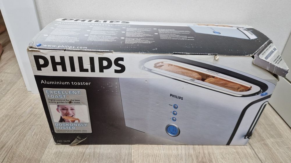 Тостер Phillips, серебристый