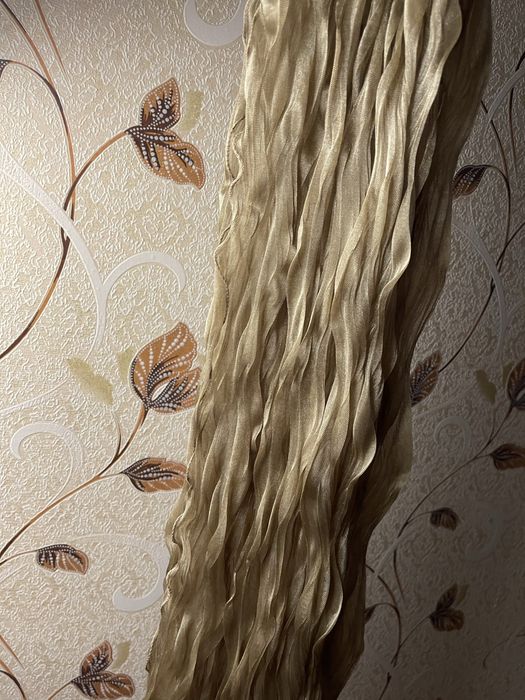 Волнистый шарф кудряшка, светло коричневого цвета