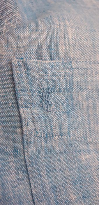 Yves Saint Laurent  Len  Mens Size 2XL ОРИГИНАЛ! Мъжка Ленена Риза.