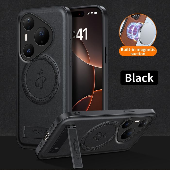 Huawei Pura 80 80 Pro 80 Ultra / LEATHER MAGSAFE Кожен кейс със стойка